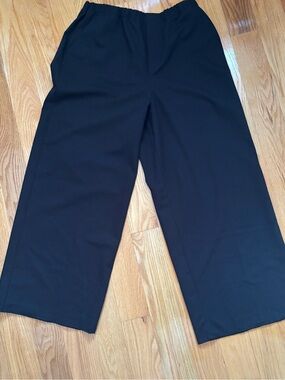 Zara Black Wide-Leg Pull-On Pants
